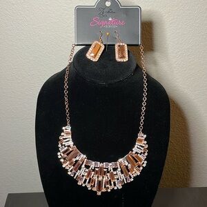 Paparazzi Zi Collection Necklace and Earring set. Brand new/never worn.